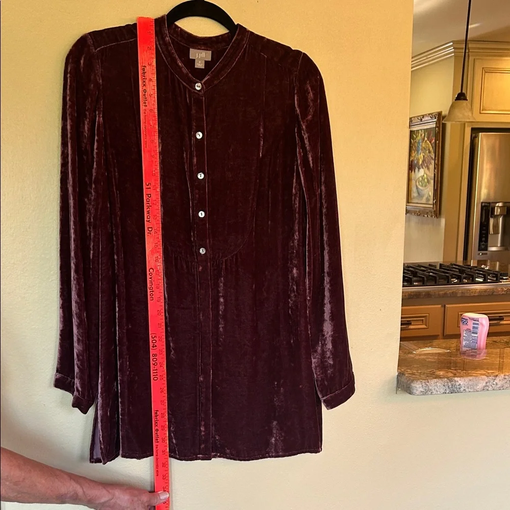 Velvet Button-Up tunic - Picture 4 of 6